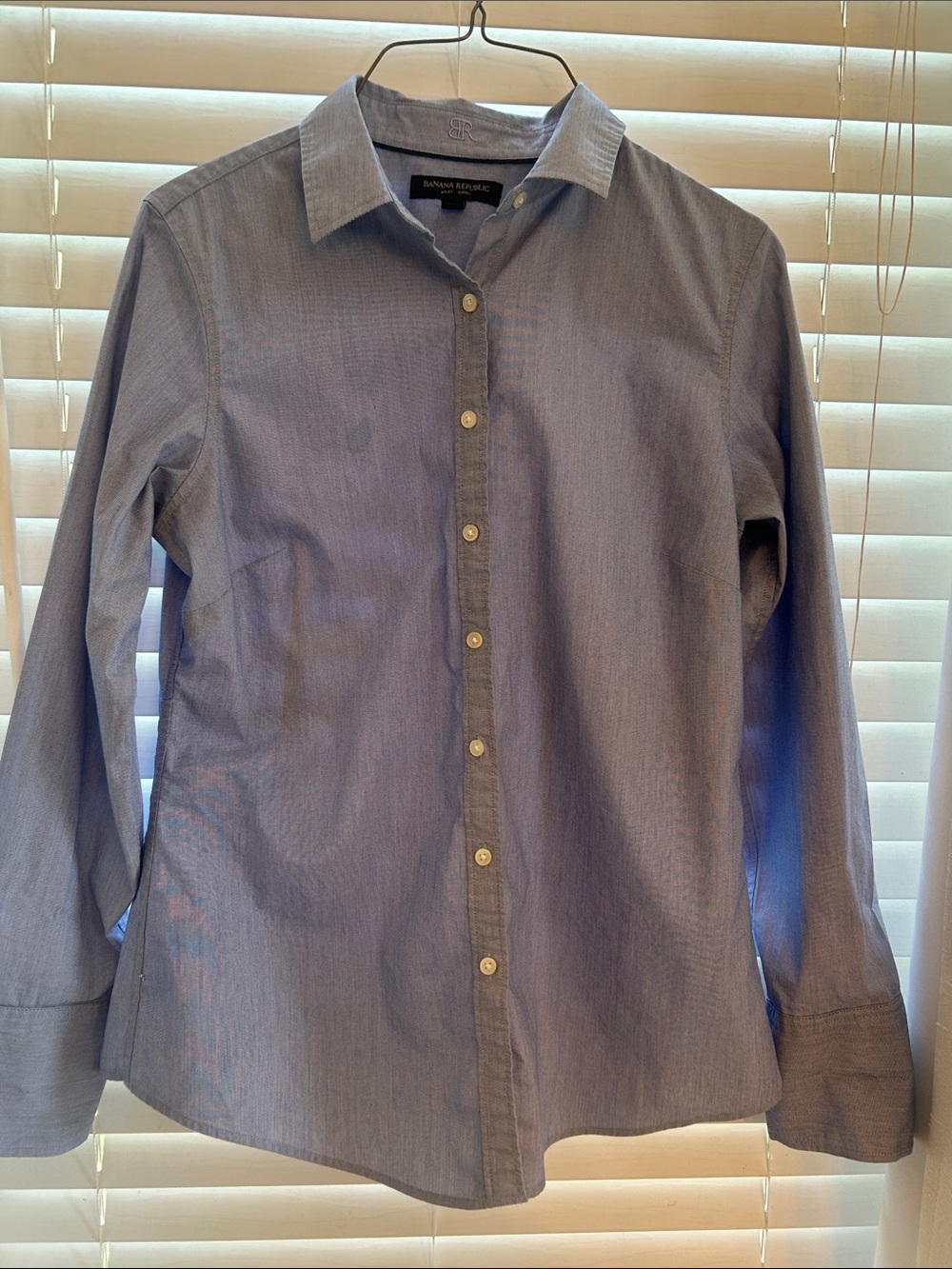 Banana Republic Women’s Blue Striped Dress Shirt